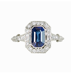 White Gold, 4.40ct Emerald and Diamond Ring